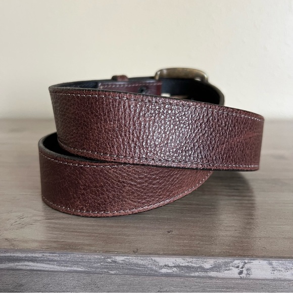 Bed Stu Cobbler Series Belt Men’s 32 Brown Genuine Leather Western Cowboy Mexico main image 5